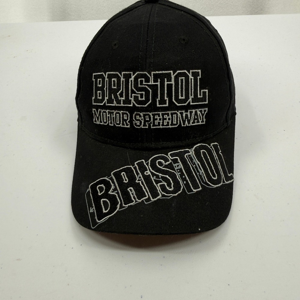 Bristol Motor Speedway Hat Mens OSFM Black Embroidered Cap SMI Properties‎